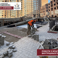 У внутрішньому дворі №3 житлового району &ldquo;Княгинин&rdquo; тривають роботи з благоустрою. ФОТО
