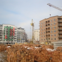 Стан будівництва ІІІ черги житлового комплексу поблизу парку імені Шевченка на лютий