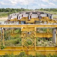 ПБС обіцяє добудувати новий міст через Бистрицю біля села Драгомирчани вже до кінця року. Фото