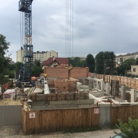 Хід будівництва житлового будинку по вул.Берегова від БК "Франківський Дім"