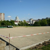 В Івано-Франківську на території ЗОШ №22 будують футбольне поле