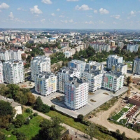 БК "МЖК Експрес-24" показала вигляж ЖК в районі парку Шевченка з висоти пташиного польоту