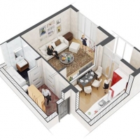 1-кімнатна квартира в ЖК "Crystal River" з першим внеском 3500$