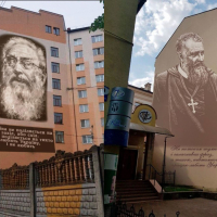 У Франківську з'являться два яскравих мурали з Шептицьким та Гузаром. ФОТО