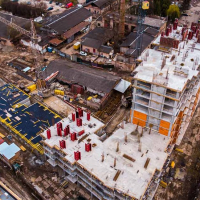 Хід будівництва ЖК Family Plaza в квітні. ФОТО