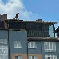  Штраф не зупинив: нахабний франківець продовжує зводити надбудову на даху багатоповерхівки