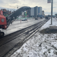 Тривають роботи з будівництва розв'язки для "Галицького мосту". ВІДЕО