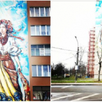 У Франківську з'явився новий патріотичний стінопис. ФОТО