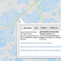 Земля Торгового центру на кадастровій карті