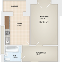 Однокімнатна квартира
