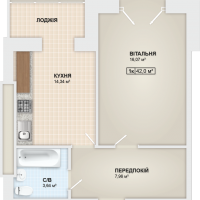 Однокімнатна квартира