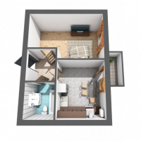 Однокімнатна квартира, 36,7м&sup2;