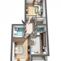 Двокімнатна квартира, 58,8м&sup2;