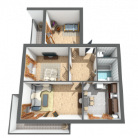 Трикімнатна квартира, 73,9м&sup2;