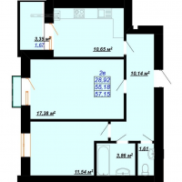 57,15 м&sup2;