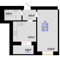 36,13 м&sup2;