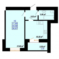 36,67 м&sup2;