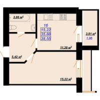 38,55 м&sup2;